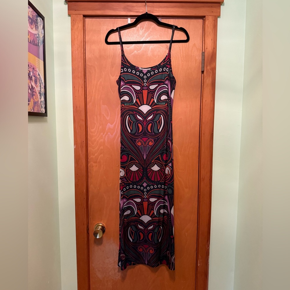 Desigual Abstract Stretch Slip Dress - Large